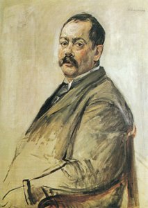 画家Lovis Corinthの肖像 作： Max Liebermann